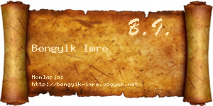 Bengyik Imre névjegykártya