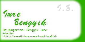 imre bengyik business card